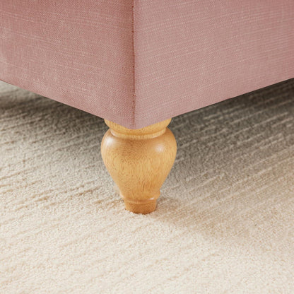 L-förmiges Ecksofa Mittelalter Stil, Rosa, 4-Sitzer mit Ottomane