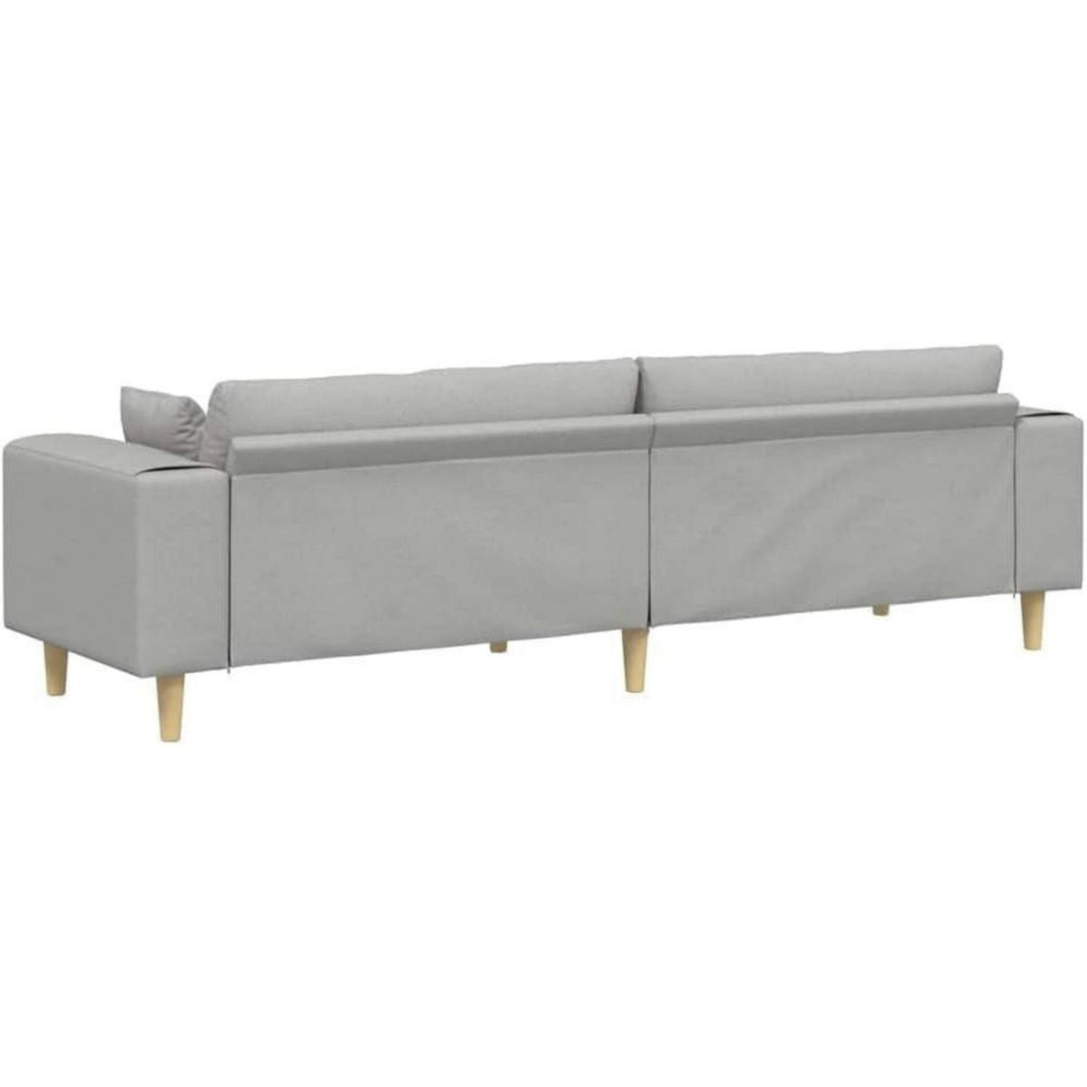 Ecksofa mit Schlaffunktion Wolkengrau – Stoffsofa für das Wohnzimmer