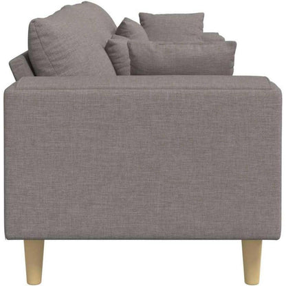 Ecksofa mit Schlaffunktion, Taupe, 250 cm Stoffsofa