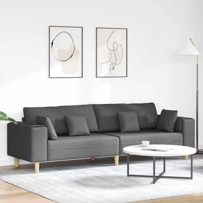 Ecksofa mit Schlaffunktion Dunkelgrau, 250 cm Stoffsofa