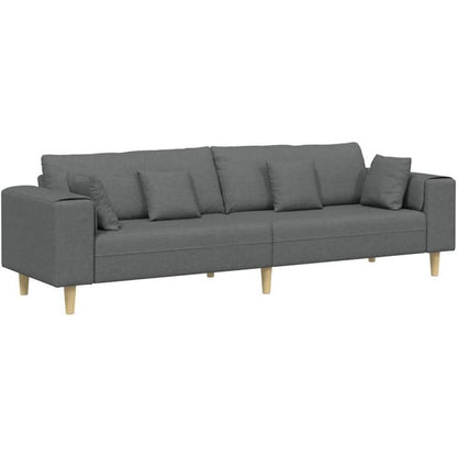 Ecksofa mit Schlaffunktion Dunkelgrau, 250 cm Stoffsofa