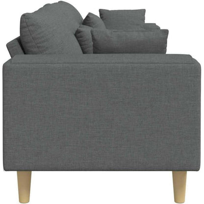 Ecksofa mit Schlaffunktion Dunkelgrau, 250 cm Stoffsofa