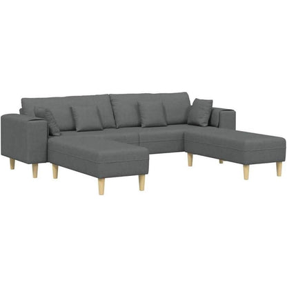 Ecksofa mit Schlaffunktion Dunkelgrau, 250x188 cm