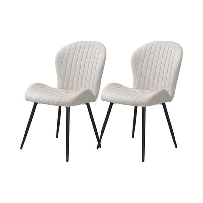Esszimmerstühle 2er Set – Beige, Ergonomisch & Robust