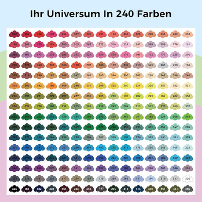 Acrylmarker Set 240 Farben mit Pinselspitze – Mega Künstler-Set
