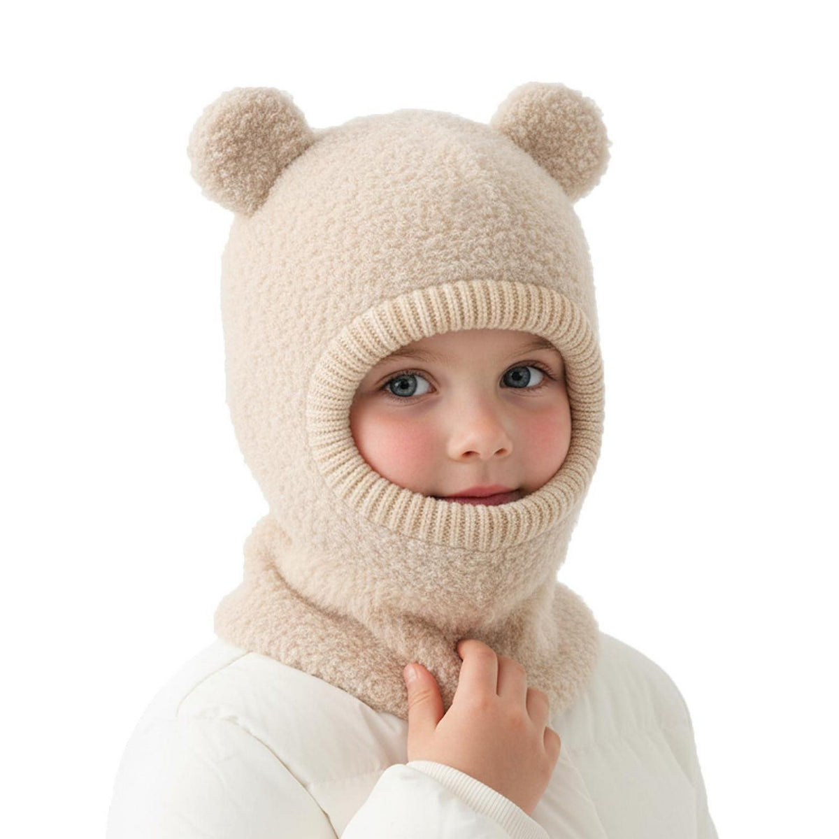 Kinder Wintermütze mit Schal & Bommel – Warm & Niedlich für Jungen & Mädchen