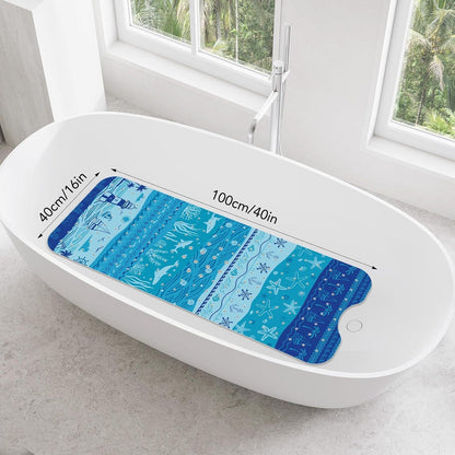 Rutschfeste Badewannenmatte Blau – 100 x 40 cm