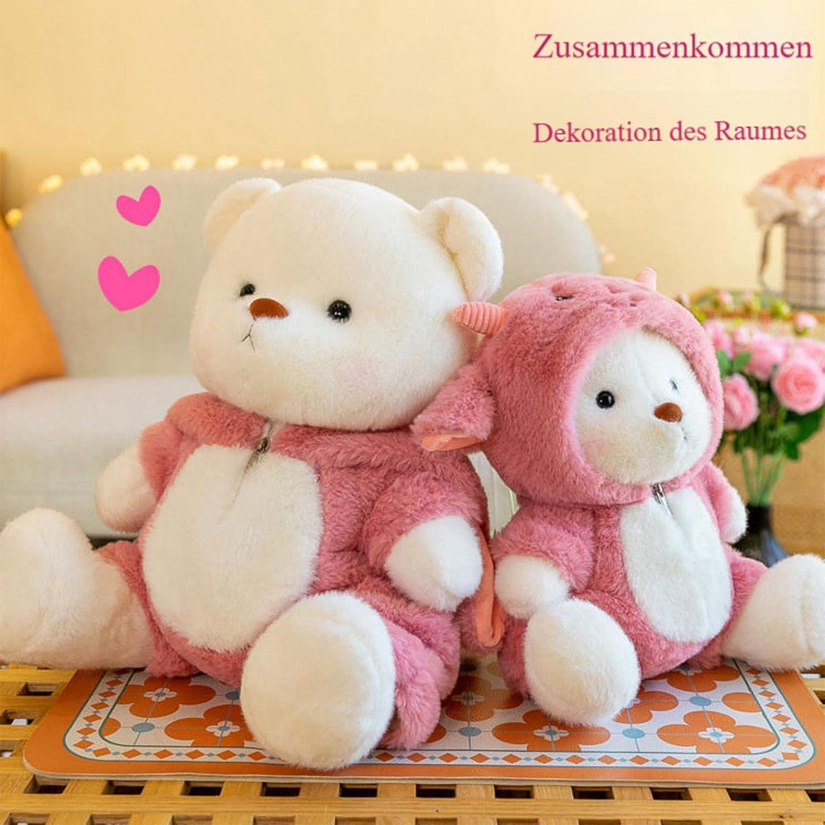 Schaf Kuscheltier 30cm Rosa - Flauschiges Stofftier & Teddybär