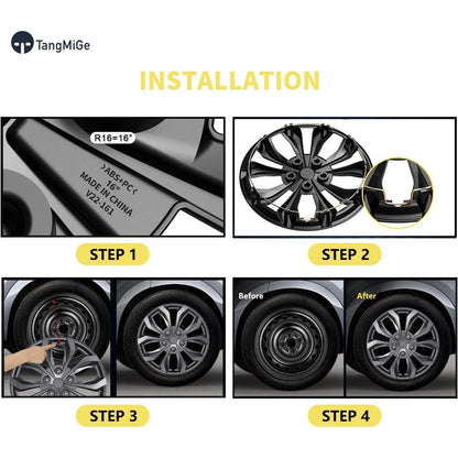 16 Zoll Radkappen Set Grau – Universal Radzierblenden