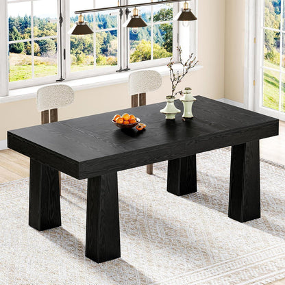 Moderner Esstisch 160x80 cm – Schwarzer Küchentisch für 4-6 Personen