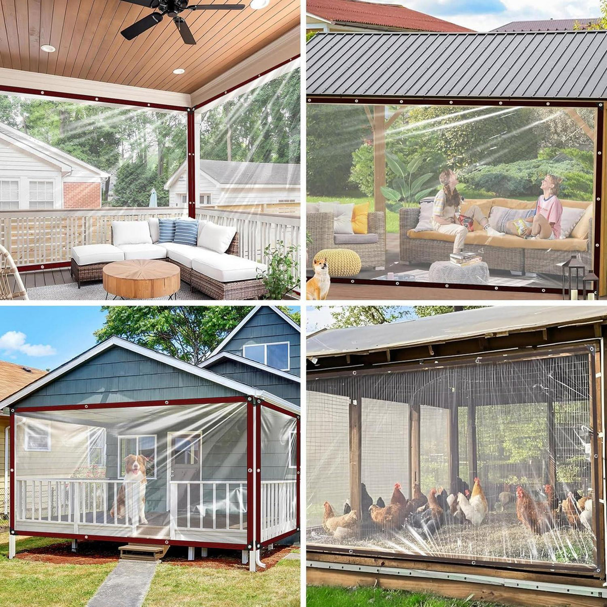Transparente Plane mit Ösen 1.5x2m wasserdicht