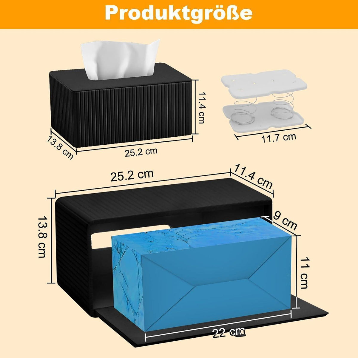 Taschentuchbox - Modern & Elegant für Wohnzimmer in Lederoptik