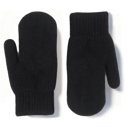Warme Winterhandschuhe Unisex aus Fleece, Einheitsgröße Schwarz