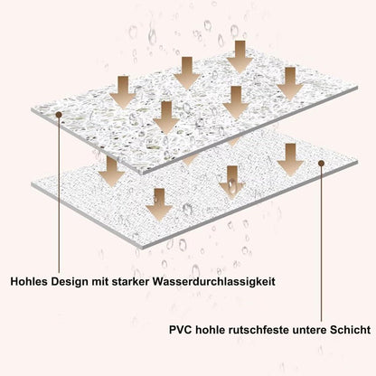Rutschfeste Duschmatte 150x160 cm – Schnelltrocknend & Entwässernd
