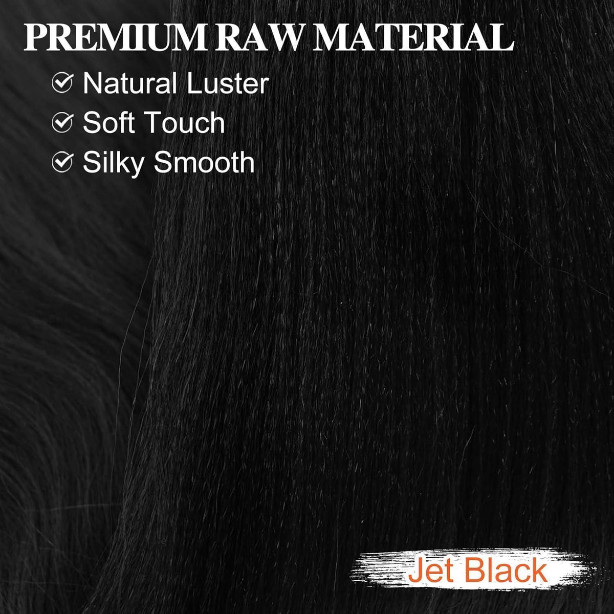 Pre-Stretched Braiding Haar 66cm – 3er Pack Schwarz