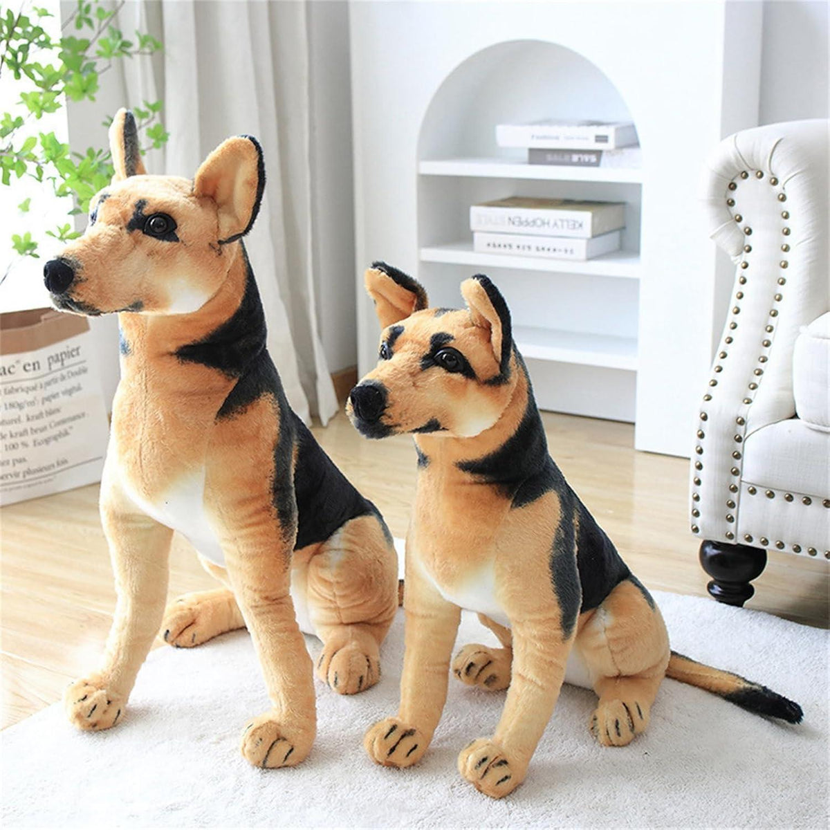 Lebensechter Plüschhund Deutsche Schäferhunde 75cm