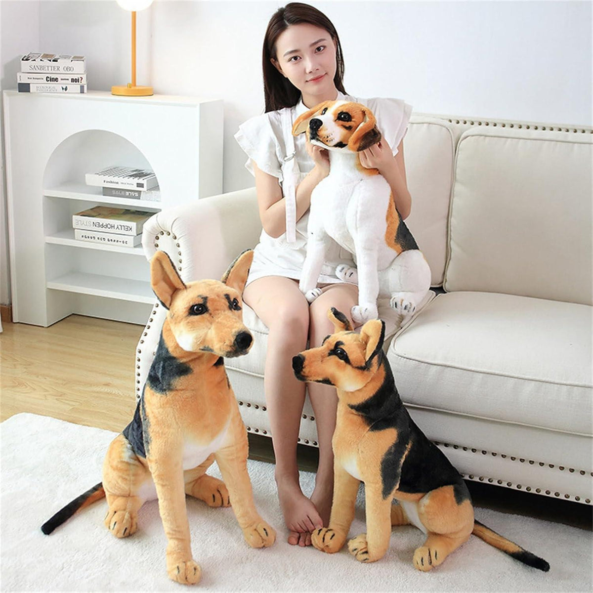 Lebensechter Plüschhund Deutsche Schäferhunde 75cm