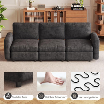 Modulares Samtsofa mit Stauraum – Flexibel & Komfortabel