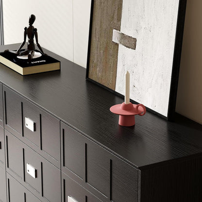 Schwarzes Sideboard mit 3 Schubladen & 2 Türen – 160cm