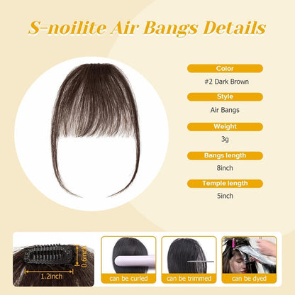 Clip-in Pony Echthaar – Wispy Pony Dunkelbraun #2