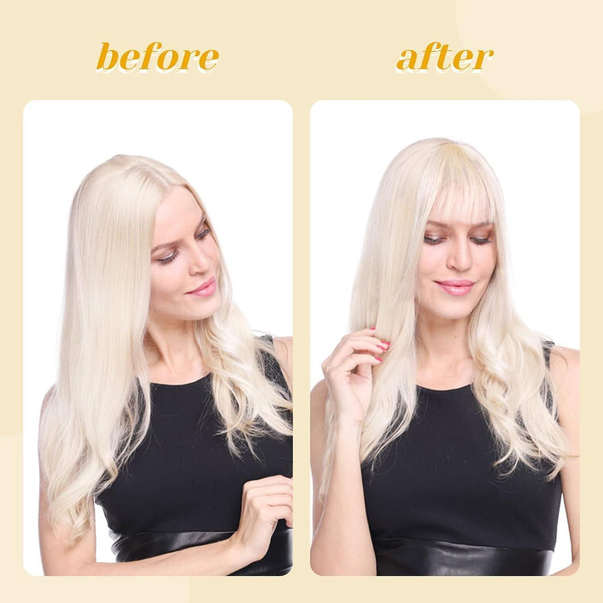 Clip-in Pony Echthaar – Wispy Pony Dunkelbraun #2