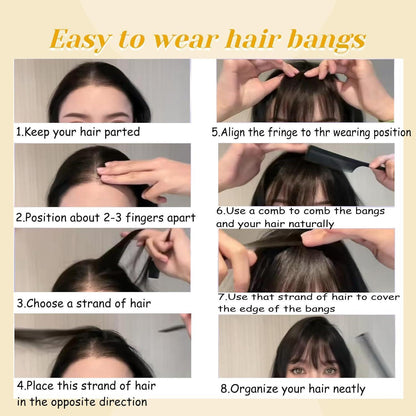 Clip-in Pony Echthaar – Wispy Pony Dunkelbraun #2