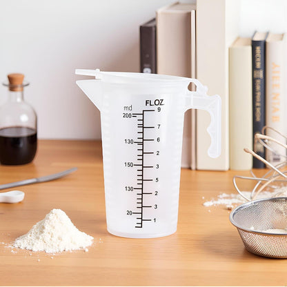 Transparenter Messbecher 250ml mit Deckel – Küchenhelfer zum Backen
