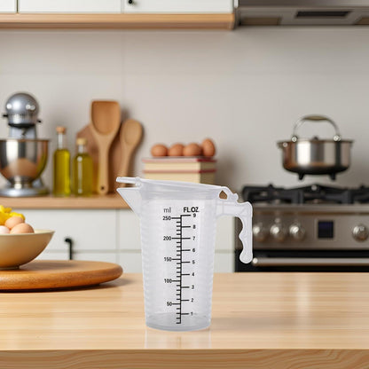 Transparenter Messbecher 250ml mit Deckel – Küchenhelfer zum Backen