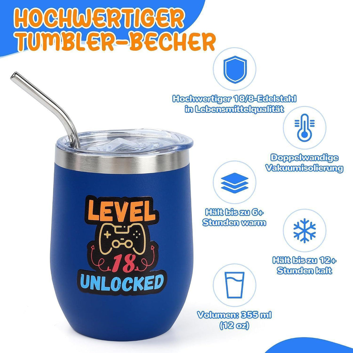 Gamer Geschenkset 18. Geburtstag | Kissen, Becher & Socken