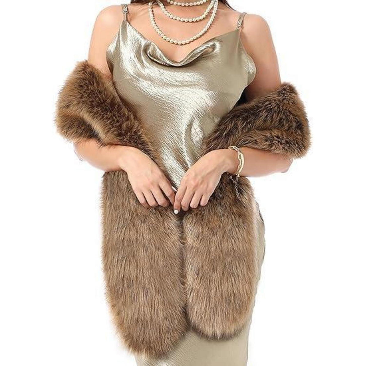 Faux Pelz Kragen Schal Damen Winterwarm & Elegant