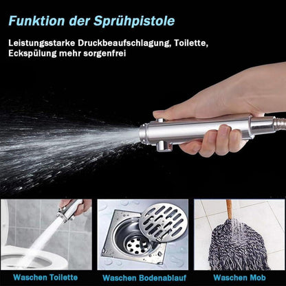 Wassersparender Duschkopf mit Schlauch & 5 Strahlarten