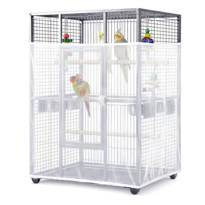 Große Vogelkäfig Abdeckung mit Samenfänger, verstellbar