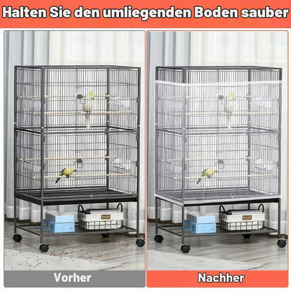 Große Vogelkäfig Abdeckung mit Samenfänger, verstellbar
