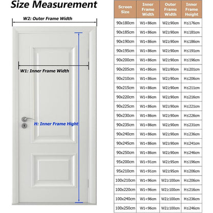 Fliegengitter Tür 90x225 cm – Magnet, Bohrenfrei & Haustierfreundlich