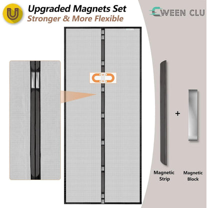 Fliegengitter Tür 130x200 cm mit Magneten – Bohrlos & Haustierfreundlich