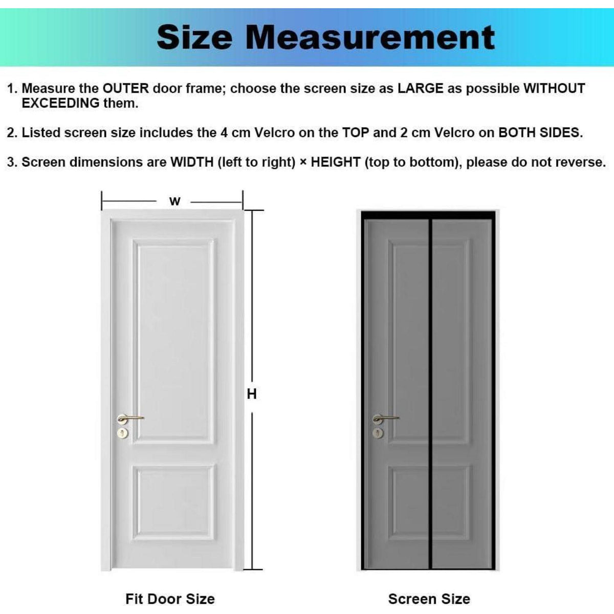 Magnetvorhang 75x190 cm – Fliegengitter ohne Bohren, selbstschließend