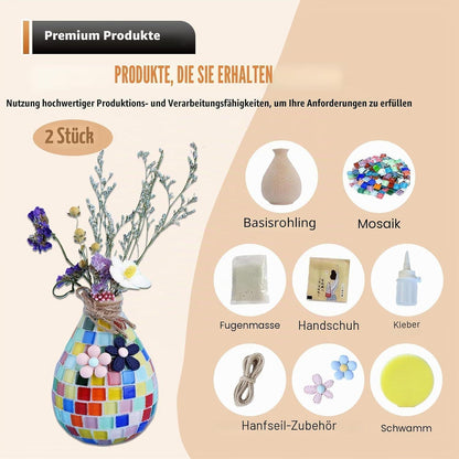 DIY Vasenmosaik Set – Kreatives Basteln für Kinder & Erwachsene