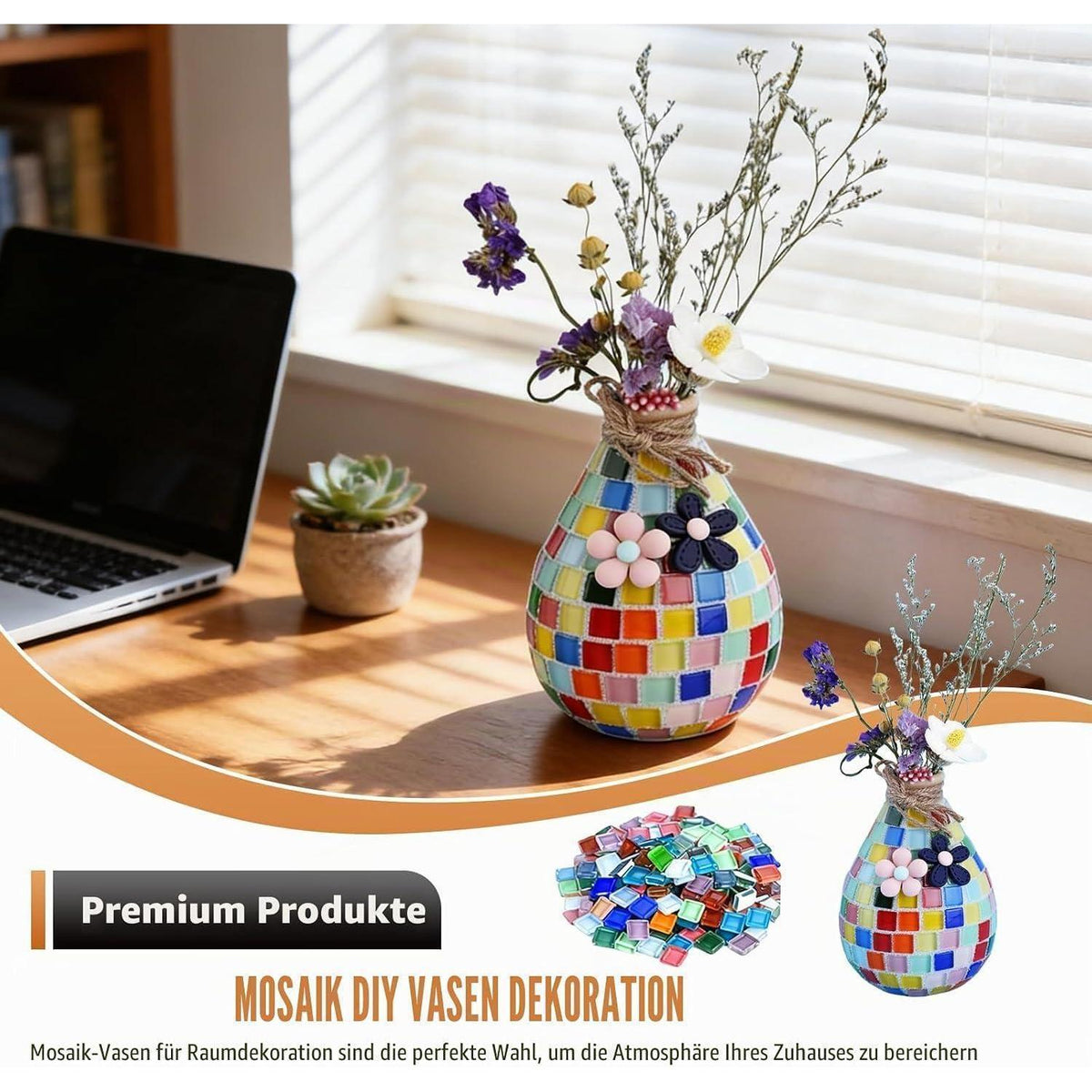 DIY Vasenmosaik Set – Kreatives Basteln für Kinder & Erwachsene