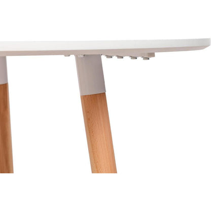 Esstisch Set 100cm Holztisch & 2 Eiscreme-Grüne Stühle