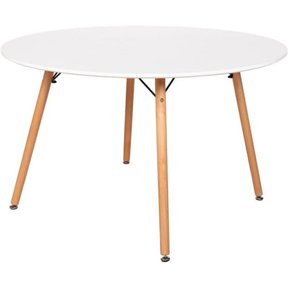 Esstisch Set 120cm Holz & Eiscreme-Grün Stühle