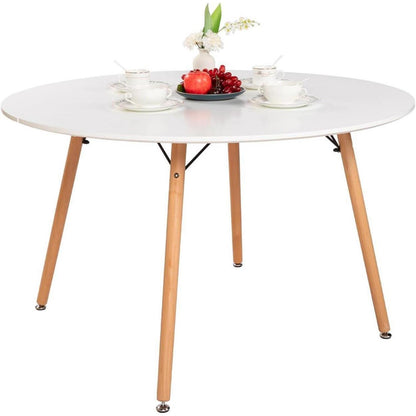 Esstisch Set 120cm mit 2 Grau Buche Stühlen