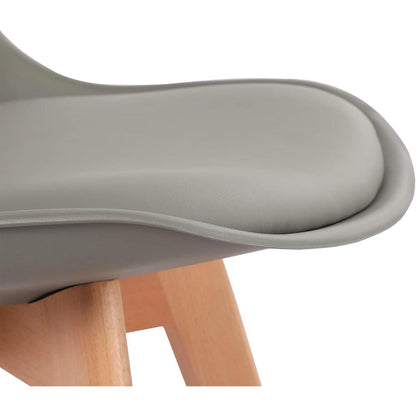 Esstisch Set 120cm mit 2 Grau Buche Stühlen