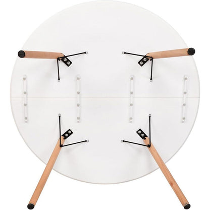 Esstisch Set 120cm Holz mit 4 Grau Skandinavischen Stühlen