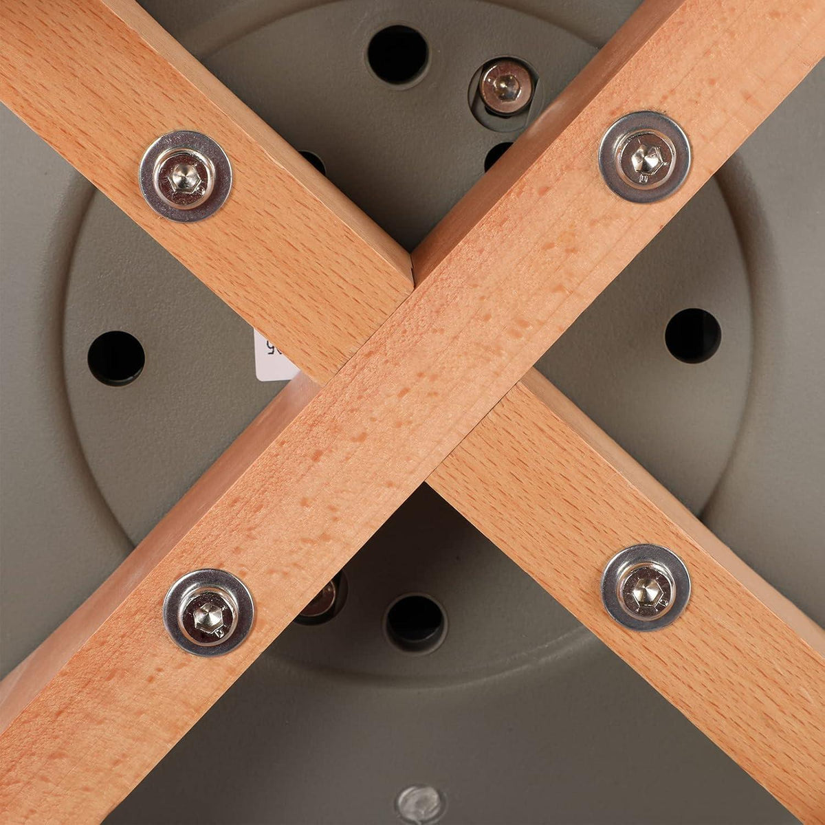 Esstisch Set 120cm Holz mit 4 Grau Skandinavischen Stühlen