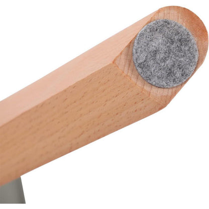 Esstisch Set 120cm Holz mit 4 Grau Skandinavischen Stühlen