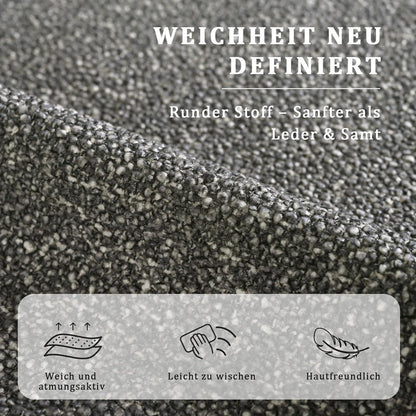 Moderner Esszimmerstuhl 2er Set Schwarz-Weiß mit Samtbezug