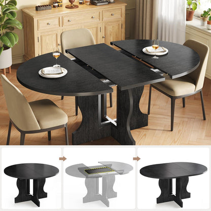 Runder Esstisch Ausziehbar 110-150cm – Esszimmertisch für 4-8 Personen