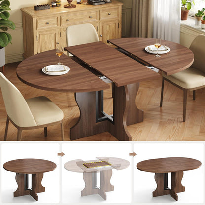 Runder Esstisch Ausziehbar 110-150cm – Esszimmertisch für 4-8 Personen