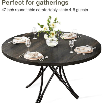 Runder Esstisch Schwarz 120cm – Modern & Stabil