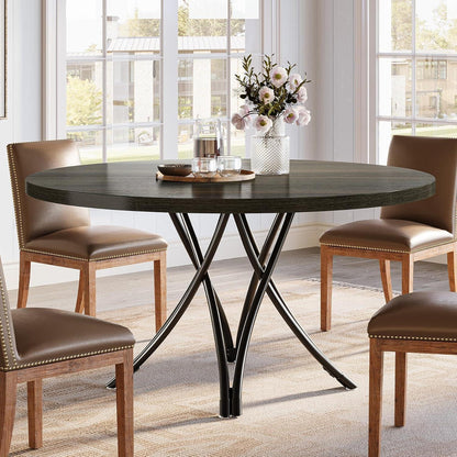 Runder Esstisch Schwarz 120cm – Modern & Stabil